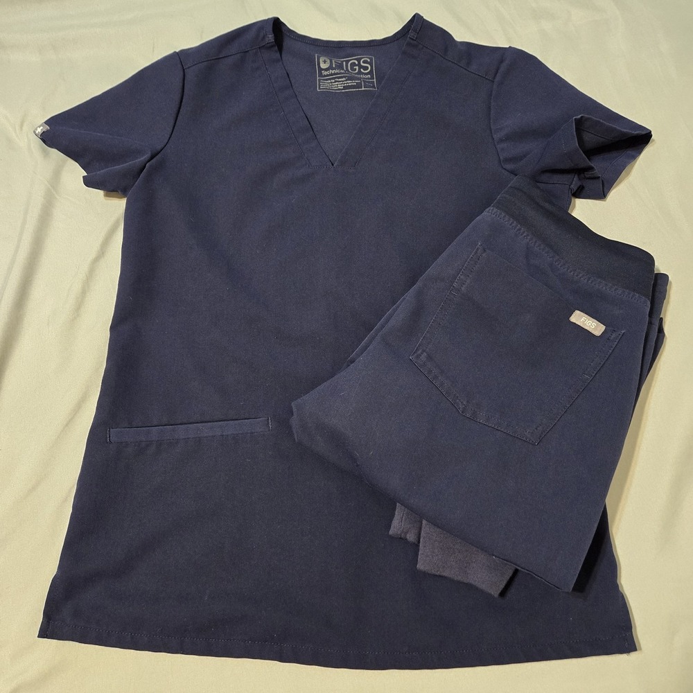 Figs Scrub Set Technical Collection Navy  Top And Joggers Size XXS
